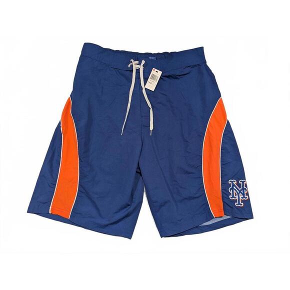 New York Mets Swim Trunks - Blue & Orange Vintage Genuine Merchandise XXL G-III - Picture 1 of 10